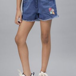 One Friday Girls Regular Fit Denim Shorts-image-39