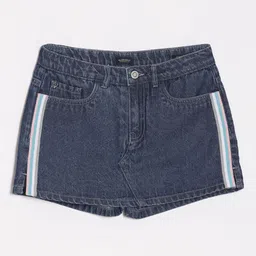 Allen Solly Junior Girls Regular Fit Mid-Rise Denim Shorts-picture-28