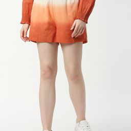 Pepe Jeans Women Ombre Printed Cotton Regular Fit Shorts-13