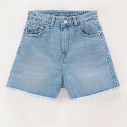 edheads Girls Mid-Rise Washed Cotton Denim Shorts-image-62