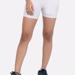 LAASA SPORTS Women White Skinny Fit Training or Gym Hot Pants Shorts-image-56