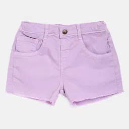 MINI KLUB Girls Purple Solid Hot Pants Shorts-picture-4
