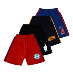 BAESD Boys Pack Of 4 Graphic Printed Pure Cotton Shorts-19