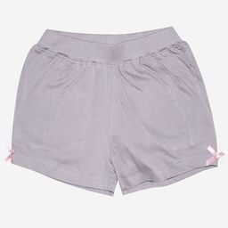 KiddoPanti Girls Grey Pure Cotton Shorts-picture-23
