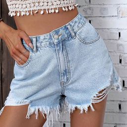 StyleCast x Revolte Women Slim Fit High-Rise Denim Shorts-picture-15