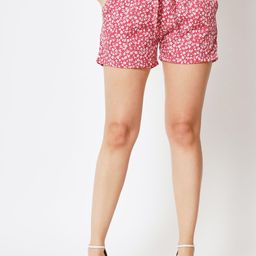 My Swag Women Floral Printed Yoga Shorts-image-67