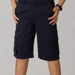 KiddoPanti Boys Mid Rise Twill Pure Cotton Cargo Shorts-image-97