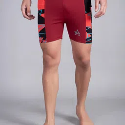 Apraa & Parma Men Geometric Printed Elasticated Swim Shorts-image-77