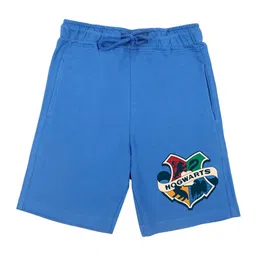 Harry Potter by Wear Your Mind Boys Blue Printed Harry Potter Shorts-image-85
