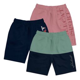 HELLCAT Girls Pack Of 3 Typography Printed Mid Rise Cotton Shorts-image-43