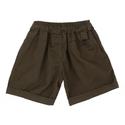 MeeMee Boys Olive Green Printed Shorts image 2