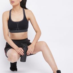 Crimsoune Club Women Black Skinny Fit Training or Gym Sports Shorts-picture-47