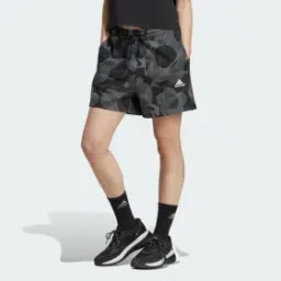 floral graphic 3-stripes fleece shorts women training women training-40