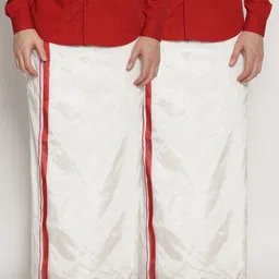 Sethukrishna Men Pack Of 2 Cream-Coloured Solid Readymade Dhoti-image-35