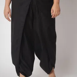 9rasa Women Plus Size Solid Cotton Dhoti Pants-56