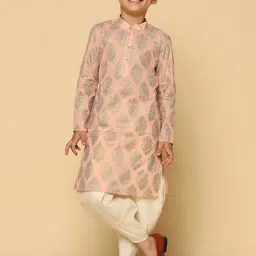 KISAH Boys Ethnic Motifs Printed Regular Kurta With Dhoti Pants-43