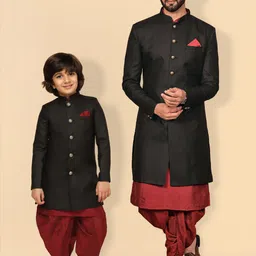 KISAH Cotton Kurta Sherwani Set-picture-14