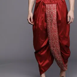 Manyavar Men Ethnic Motif Embroidered Ankle Length Dhoti Pants-picture-24