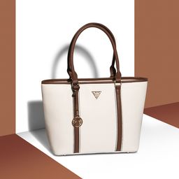 LAVIE Signature Striped Las Vegas Structured Oversized Shoulder Bag image 2