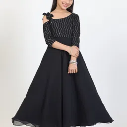 Ethnovog Cold-Shoulder Georgette Maxi Dress-picture-46