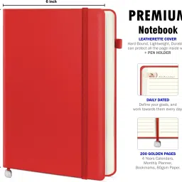 abstract collection Executive A5 Diary Notebook with Pen Holder A5 Notebook Single Rule 200 Pages image 4