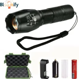BMT-M6 Super Bright Rechargeable Torch – 5 Lighting Modes & Zoomable Beam 5 hrs Torch Emergency Light-9