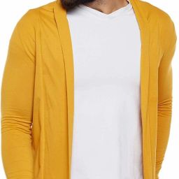 Men Kimono Style Full Sleeve Gold Shrug-image-62