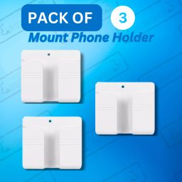 RUNMEX Wall-Mounted Adhesive Mobile & Remote Holder pack of 3 Mobile Holder-18