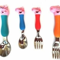 Peppa Pig Tableware Spoon and Fork Kids Dining Stainless Steel Table Spoon Set-36
