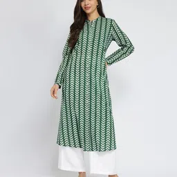 pink fort Women Printed Pure Cotton Straight Kurta-picture-18
