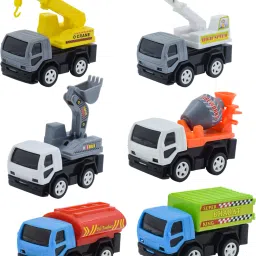 Push and Go Friction Powered Construction Truck Excavator with Moveable Parts-18