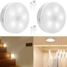 SKYZONE Motion Sensor Rechargeable Battery Operated Anywhere Wireless(Pack of 2) Smart Sensor Light-15