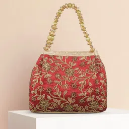 metro Women Maroon Potli-picture-4