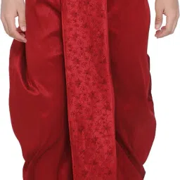 VASTRAMAY Embroidered, Self Design Men Dhoti-image-49
