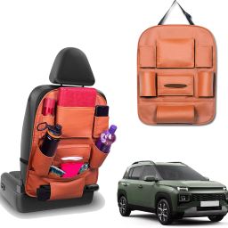 Peepsstore pack of 1 Tan,Orange colour car organizer bags for Exter 2023 Car Multi Pocket-image-91