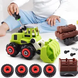 dherik tradworld DIY Toy Vehicle Assembly 3 in 1 Farmer Tracker with Screwdriver image 5