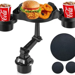Car Vehicle Food Storage Tray Table, Cup Drink Holder Car Seat Bottle Organizer Cup Holder Tray Table-image-0