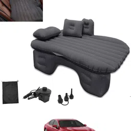Black Inflatable Bed Travel/Two Pillows/Pump For Car,Camping,Swimming-47 Black Bed With Pump/nozzel/2Pillows For Car-47 Car Inflatable Bed-21