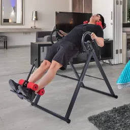 iris Fitness Silink Heavy Duty Inversion Table with Headrest Foldable Steel, Foam Inversion Table image 5