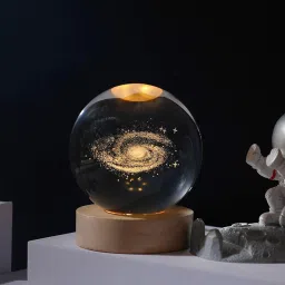 mikworld 3D Galaxy Crystal Ball for Home Decor and for gifts for you sibling Night Lamp image 3