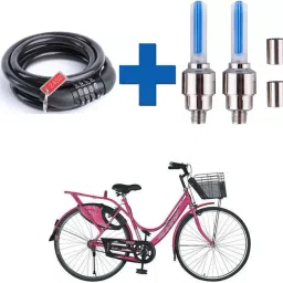 Cycle Smart Number Lock And Tyre Light For EVANA 26t (Combo) Combo-26
