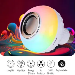 AJ HUB Wireless LED Light Bulb Speaker, Smart Bluetooth Music Bulb with Remote Control Smart Bulb image 2