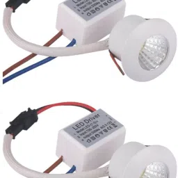 LED COB Spot Light, Button Light 3 WATT Down Light, Cabinet Light, Cool White, 2 Spot Light Ceiling Lamp-18