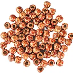 12mm Printed Round Wooden Beads for Jewelry Making Spacer Charms Pack of 100 Pcs-image-69