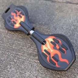 Metal Waveboard with 360 Degree Rotating Lights On Wheels 35 inch x 5 inch Skateboard-image-59