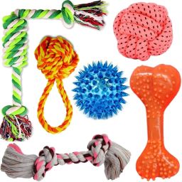 Toys for Puppies & Small Dogs Toys | Rope Ball Toy | Cotton, Rubber Ball, Bone, Chew Toy, Rubber Toy, Squeaky Toy, Training Aid, Tug Toy For Dog-image-68