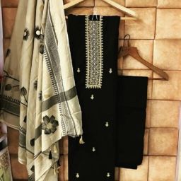 Unstitched Cotton Blend Salwar Suit Material Printed-image-61