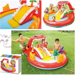 tinytales Happy Dino (IND*44) Play Center Pool 6'5in x 5'7in x 3'6in Inflatable Swimming Pool image 2