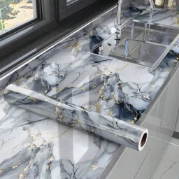200 cm Self Adhesive Glossy Marble Foil Waterproof Sticker For Kitchen And Home Self Adhesive Sticker-image-11