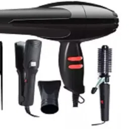 CKINDIA Hair dryer 1500 Watts 522 Hair Straightener,471B Hair Curler and 2 tail comb Personal Care Appliance Combo-image-30